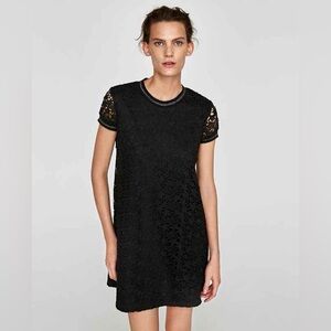 Zara Knit Star Pattern Lace Dress